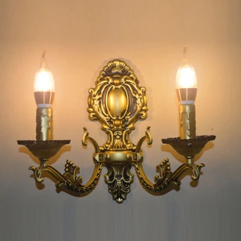 Derliaus Europos geležies žvakė bronzos sienos lempos namo deco kaimiškas antikvariniai 