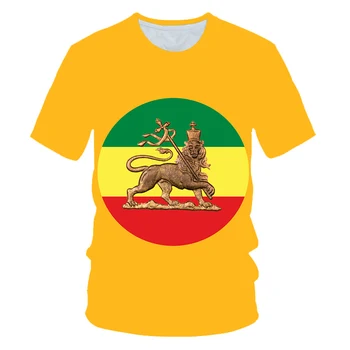 2020 metų Vasaros Vaikai 3D Spausdinimo liūtas Atlikti Vėliavos Rastafari T-marškinėliai Berniukams, Mergaitėms Rasta Rastafarian marškinėliai Vaikų Šalis Tshirts 4-20Y