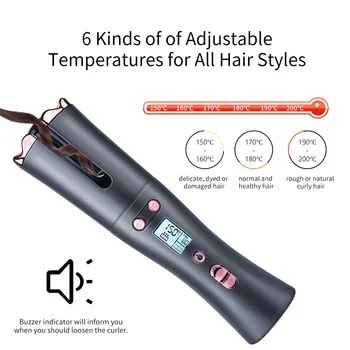 Automatinis Hair Curler Nešiojamų Garbanoti Geležies Lazdelė Auto USB Bevielis Hair Curler Plaukų Dvejoti Plaukų Formavimo Priemonės
