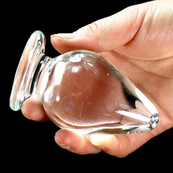 Skersmuo 50mm stiklo analinio sekso žaislus Sklandžiai krištolo butt plug didelis stiklinis analinis granulės suaugusiųjų sekso žaislais vyrams gėjų erotiniai žaislai