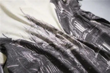 Mados pastato dvigubo spausdinimo slim marškinėliai moterims 2020 naują atvykimo o-kaklo, ilgomis rankovėmis Plius dydis M-4XL