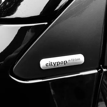 Newbee 2vnt/Daug 3D Automobilių Lipdukas Metalo citypop edition Emblema Galinio vaizdo Veidrodžio Apdaila Universalus Benz Smart Fortwo Brabus