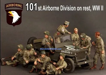 1/35 WW2 JAV 101st Airborne Division 9 kareivis Dervos Modelio Rinkinio pav Nemokamas Pristatymas