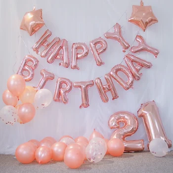 16inch daug spalvų dirbtinė JAV versija su gimtadieniu folija balionas laišką balionas gimtadienio apdailos suaugusiųjų vaikiškas žaislas