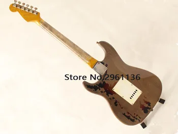 Aukštos kokybės Reliktas-elektrinė gitara, SRV stiliaus,Alksnis kūną su Klevo kaklo,Custom elektrinė gitara,nemokamas pristatymas