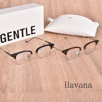 2020 Naujos Prekės Dizaino ŠVELNUS Havana Eyeglasse Kadrų Titano Kvadratinių Rėmelių Recepto Akinius Vyrų, Moterų, Turinčių Pradinį Atveju