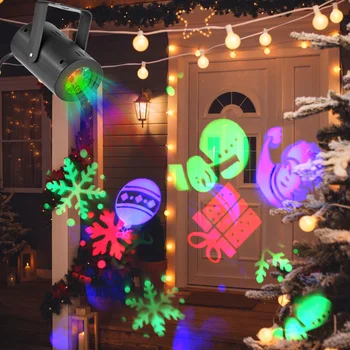 4 Modelius RGB Vandeniui LED Kalėdų Projekcija Lempos Romantiška Dekoratyvinis Etapo pradžią Šalis Šviesos Prožektoriai Kalėdos Patalpų