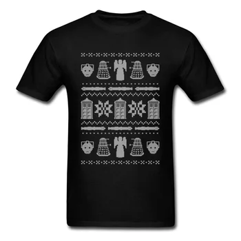 Kas Džemperis Marškinėliai Vyrams Dr. Kurie Viršūnes Juokingas Kalėdų Dovana, Drabužių Kalėdų T-shirt Animacinių filmų Tees Medvilnės Tshirts Juoda