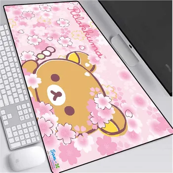 Sakura Gėlių Lokys RGB kawaii Pelės Mygtukai Anime Mygtukai LED Žaidėjus, Žaidimas Priedai PC Apdailos Nešiojamojo kompiuterio Pelės Padas Rožinė Mygtukai Padengti Gloway