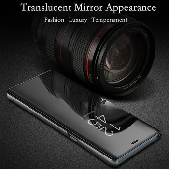 Prabanga Peržiūrėti Smart Flip Case For Samsung Galaxy A10 fundas originalus Magnetinis Laikiklis Odos Dėklu 10 SM A105 A105F Telefono Dangtelį