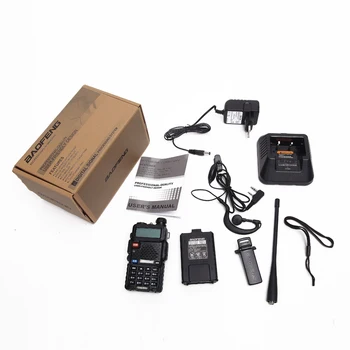 BaoFeng walkie talkie UV-5R dviejų krypčių cb radijo versijos baofeng uv5r 128CH 5W VHF UHF 136-174Mhz & 400-520Mhz