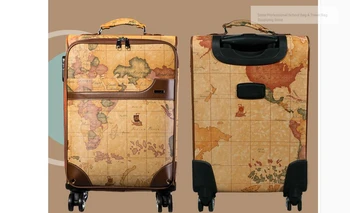 Kelionės Geležinkelių bagažo Lagaminas PU Suktuko lagaminai, Kelionės Bagažo krepšiai Ant Ratų Kelionės Ratinių Lagaminą moterų transportavimo krepšiai