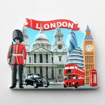 Londono dervos magnetinio šaldytuvas lipdukai, magnetai, šaldytuvų vaizdingas turistų suvenyrų šaldytuvas magnetai