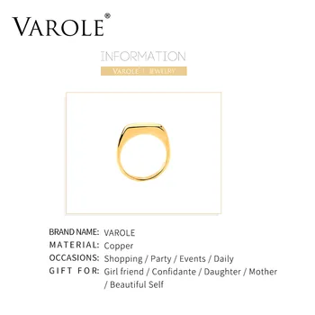 VAROLE Minimalistinio Skirsnis Dizaino Žiedai Moterims Aukso Spalvos Elegantiškas Žiedas Draugams Dovanų bižuterijos Anillos Mujer