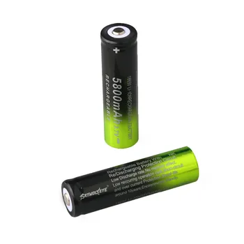 SKYWOLFEYE 2x18650 Baterija 5800mAh Liion 3.7 V Įkrovimo Baterija (akumuliatorius MUMS/ES Įkroviklio žibintuvėlis žibintai