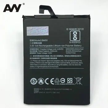 AVY Baterija BM50 Už Xiaomi Mi Max 2 Max2 Mobiliojo Telefono Įkrovimo Pakeitimo Polimero Baterijos 5200mAh 5300mAh
