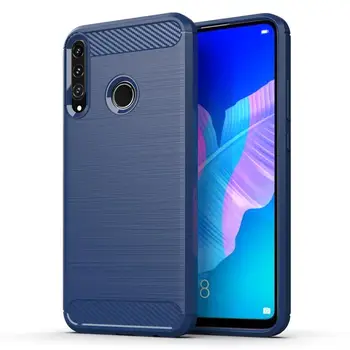 Tamsiai mėlynos spalvos atveju, Huawei P40 Lite E telefoną, anglies serija (anglies pluošto stiliaus) pagal caseport