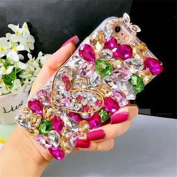 XSMYiss Bling Puikus Deimantų Kristalų kalnų krištolas 3D Akmenys Telefono dėklas Padengti Samsung A8 A6 PLIUS A50 A70 A90 j6 j8 2018 j5 j7