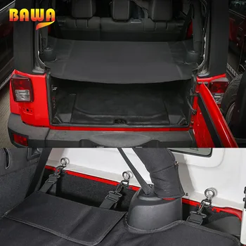 BAWA Automobilio bagažo skyriaus Dangtis 4 Durų Bagažą Vežėjas Užuolaidų Padengti Kilimėlis Su Įrankių Rinkiniai Jeep Wrangler JK 2007+