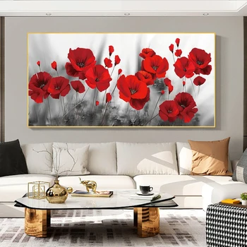 Aguonos gėlių Drobės, Paveikslai Ant Sienų, Menas, Plakatų Ir grafikos Raudonos Gėlės Drobė Menas Sienos Nuotraukas, Lova Cuadros
