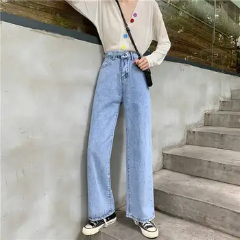 Fa9013 2019 nauja rudens žiemos moterų mados atsitiktinis Džinsinio audinio Kelnės, moteriški džinsai high waisted džinsai