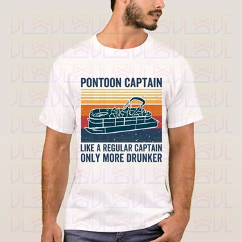 Naujausias 2020 metų Vasaros Pontonas Kapitonas Kaip įprastas Kapitonas Tik Daugiau Drunker Logotipas, Medvilnės Atsitiktinis Marškinėliai Dydis S-4XL