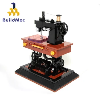 BuildMOC Klasikinis Kūrybos SS 41609 Siuvimo Mašina Suderinama Su lepingg Rašybos Blokai Žaislų Rinkinys Statyba Blokai Mergina