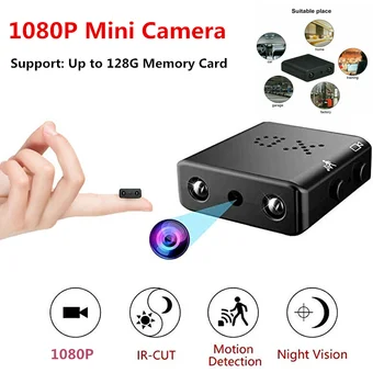 Mini Kamera Full HD 1080P Mini Kamera Infraraudonųjų spindulių Naktinio Mikro Kamera Judesio Aptikimo Vaizdo Diktofonas IP WIFI vaizdo Kamera