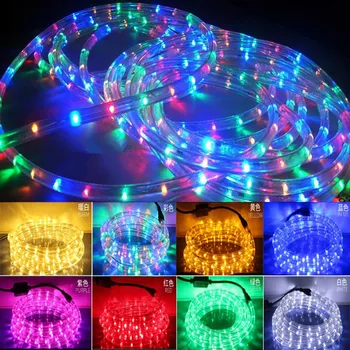 220V led šviesos juostelės Vaivorykštė vamzdelis vandeniui lankstaus neono šviesų Kalėdų lauko twinkel žibintai, kambario, Apdailos, lempos