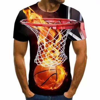 2020 nueva Camiseta 3d Camiseta Atsitiktinis Viršų Camiseta Streatwear manga corta dibujo de fuego de verano para hombres XXS-6XL