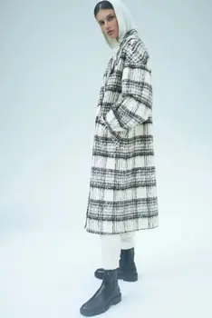 Northflow 2020 m. Žiemos Paltai Vilnonis paltas Ilgas Pledas Moterims Anglijoje stiliaus Feminino Femme