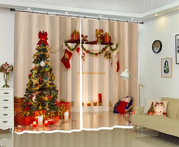Prabanga 3D Užuolaidų svetainė, Miegamasis Kalėdų Dekoratyvinis Užuolaidos Viešbutis Sienos Gobelenas cortinas salonas rideaux gordijnen