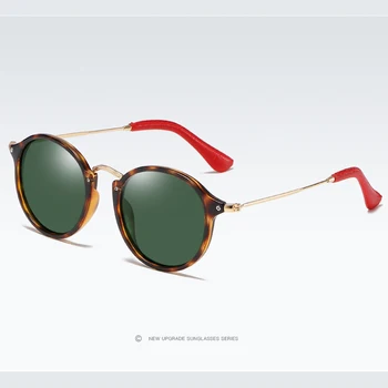 Eyecrafters 2447 TR Retro Vintage Fleck Apvalūs Akiniai nuo saulės, Poliarizuoti Vyrai Moterų Turas Sunglass Oculos De Sol Gafas UV400