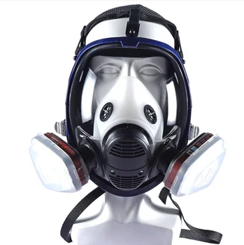 Cheminis Kaukė 6800 Dujų Kaukė apsauga nuo dulkių Respiratorius Dažų, Pesticidų Purškimo Silikono Visą Veidą Filtrai Laboratorija, Suvirinimo