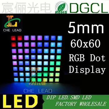 5mm Aikštėje RGB spalvotu LED Dot Matrix Display Modulį Common Anodo 8x8 8*8 Spalvotas 60x60mm už Colorduino