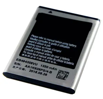 1350 mAh, Telefono Baterija EB494358VU Samsung Galaxy Ace S5830 S5660 S7250D S5670 i569 I579 Bateria Įkraunamas Baterijas