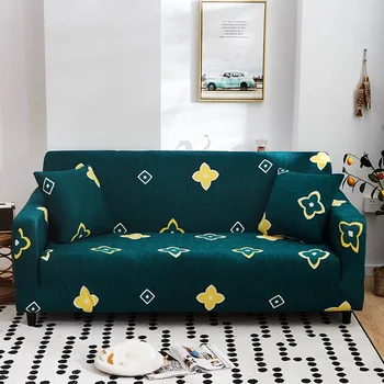 Tamsios spalvos, Spausdintos Sofa Cover Elastinga Poliesteris Loveseat sofa Funiture pagalvės užvalkalą namų puošybai