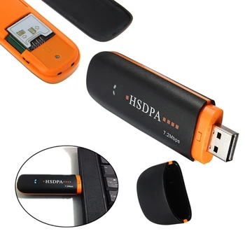 HSDPA USB STICK Modemas SIM 7,2 Mbps 3G Belaidžio Tinklo Adapteris su TF SIM Kortelės R9JA