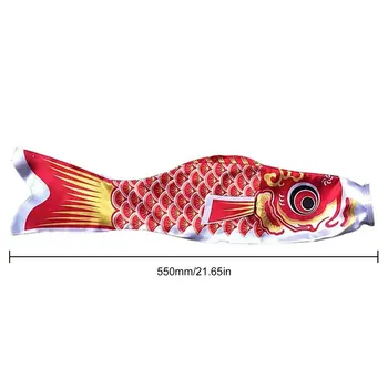 Naujas 55cm Koi Nobori Vandeniui Japonijos Karpis Windsock Streamer Kabinti Spalvinga Žuvis Vėliavos Dekoro Aitvaras Koinobori Vaikams Vaikams