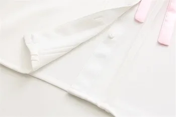 2018 Moterims palaidinės mergaitėms rudenį ilgomis rankovėmis peter pan apykaklės rožinė bowknot balta palaidinė marškinėliai Japonijos mokyklinę uniformą PZ164