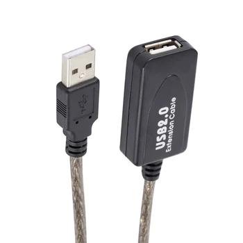 USB prailginimo Kabelis 5m/10m/15m/20m Vyrų ir Moterų USB 2.0 Kabelį, Signalo Stiprintuvas Extender Laidas USB prailginimo PC Nešiojamas kompiuteris