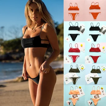 Hirigin Sexy Thong Bikini Komplektas 2019 Mažas Juosmens Moterų Maudymosi Kostiumėliai, Push Up Paminkštinta Liemenėlė Maudymosi Kostiumėlį Biquini Monokini Paplūdimio Maudymosi Kostiumas