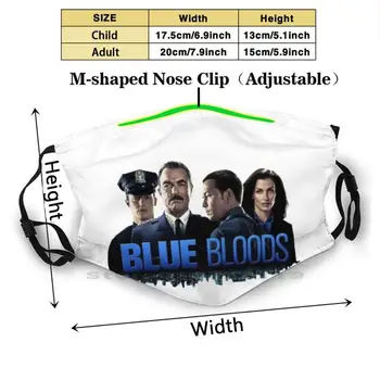 Mėlynos Kraujo. Spausdinti Daugkartinio Naudojimo Kd2.5 Filtras DIY Nagų Kaukė Vaikams, Mėlynos Kraujo Tom Selleck Frank Reagan Mėlynos Kraujo Serijos Policijos Naujas