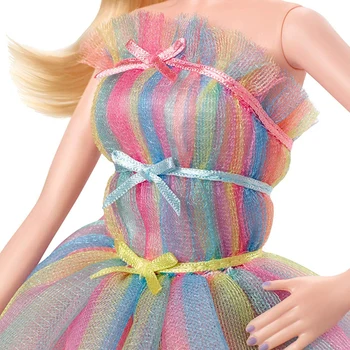 Originalias Barbie Birthday Nori Lėlės su Rainbow drabužių, Aksesuarų Barbė CollectIon Edition Žaislai Mergaitėms Lėlės Boneca Žaislas
