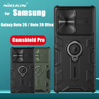 Samsung Galaxy Note20 20 Pastaba Ultra Atveju NILLKIN CamShield Šarvai Metalo Kamera Apsaugoti Privatumą Žiedo atramą Galinį Dangtelį
