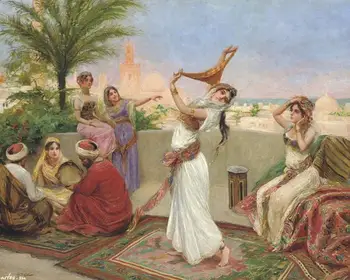 Nemokamas pristatymas klasikinio Mažumų šokių purdah suknelė dekoracijos aliejaus tapybos drobės, spausdinimas ant drobės sienos meno apdailos nuotrauką