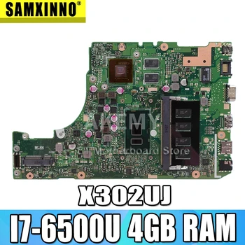 X302UJ plokštė Su I7-6500U CPU 4 GB RAM GT920M/2GB Dėl Asus X302U X302UA X302UJ Nešiojamas Mainboard Rev 2.0 DDR4 4G X302UA-UJ