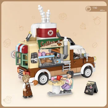 LOZ Kūrėjas Kavos krepšelį sunkvežimių mini diamond kuriant miesto transporto surinkti plytų duomenys žaislų kolekcija vaikams dovanų