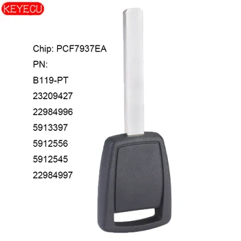 KEYECU Pakeitimo Pūko Atsakiklis Chip PCF7937EA Uždegimo B119-PT Klavišą GM Chevy