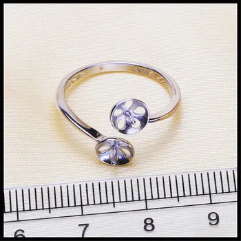 Klasikiniai Žiedai keičiamo dydžio Dizaino Žiedai Bazės 925 Silver Pearl Žiedai Parametrai Moterų 